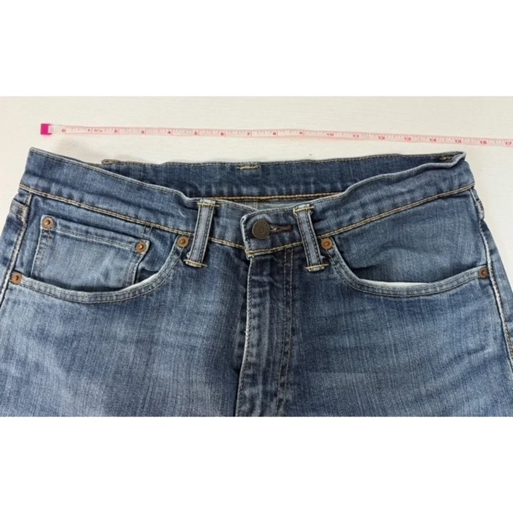Levi's‎ 505 Mens Jeans Blue Straight Fit Button Fly Distressed Size 32x30
